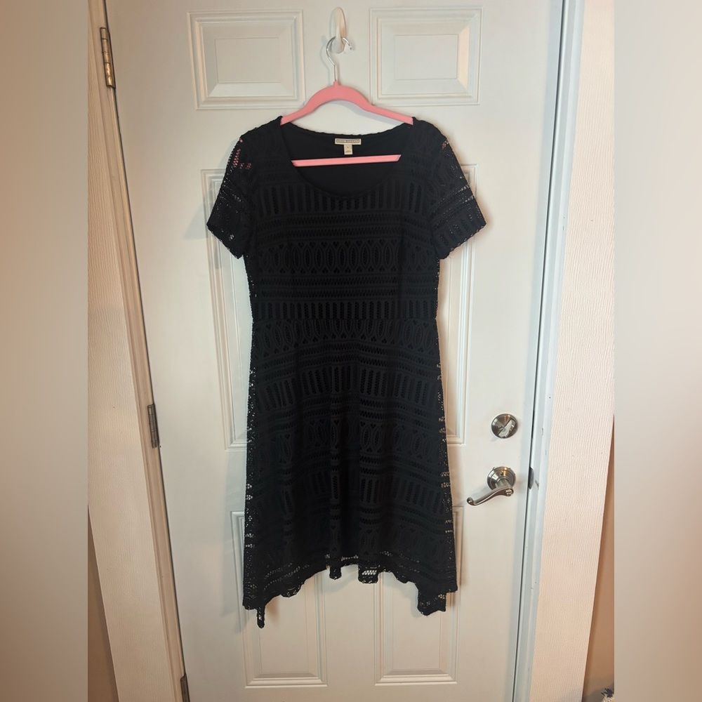 Dana Buchman Black High Low Lace Dress